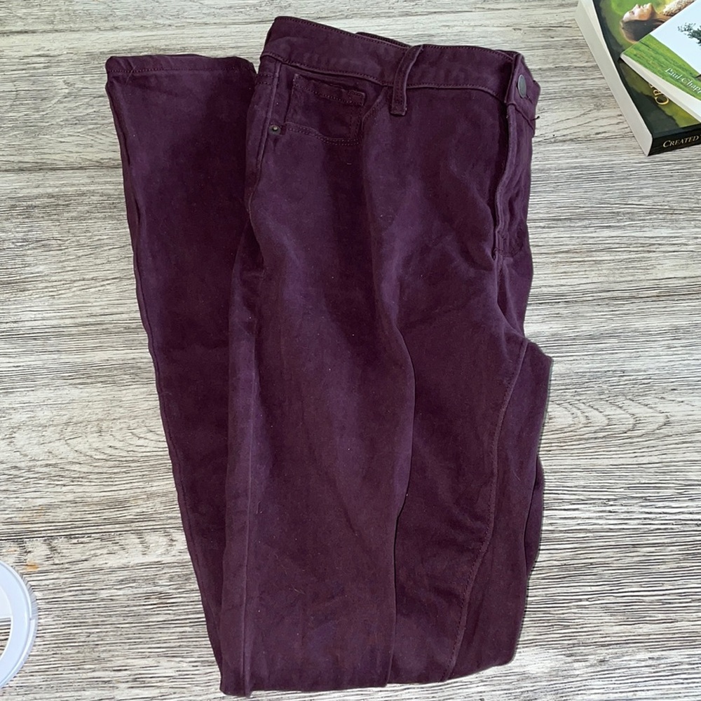 Old Navy Rockstar Mid-rise Purple Pants